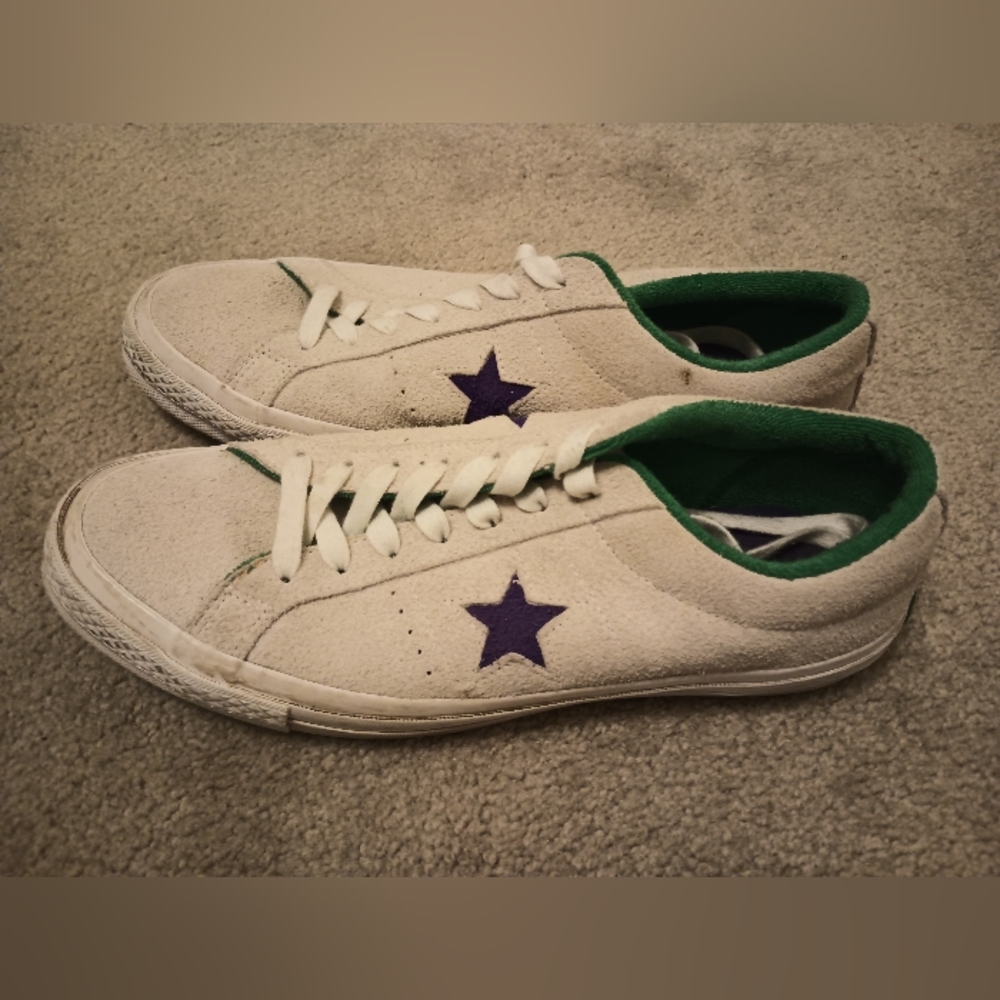 Men's white Converse suede Chuck Taylors